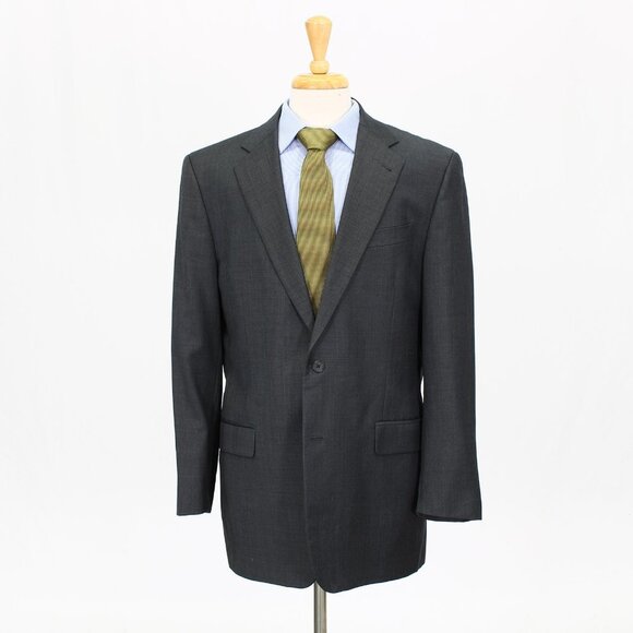 Joseph Abboud 42L Gray Solid 2-Button Sport Coat Blazer Jacket B502